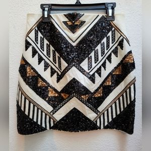 Express sequin mini skirt, XS